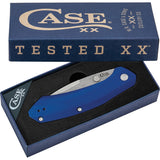 Case Cutlery Westline Linerlock Blue Aluminum Folding S35VN Pocket Knife 36552