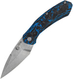 Case Cutlery Westline Linerlock Blue Marble CF Folding S35VN Pocket Knife 36556