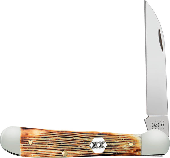 Case Cutlery Copperhead Burnt Cream Bone Folding Stainless Pocket Knife 36727