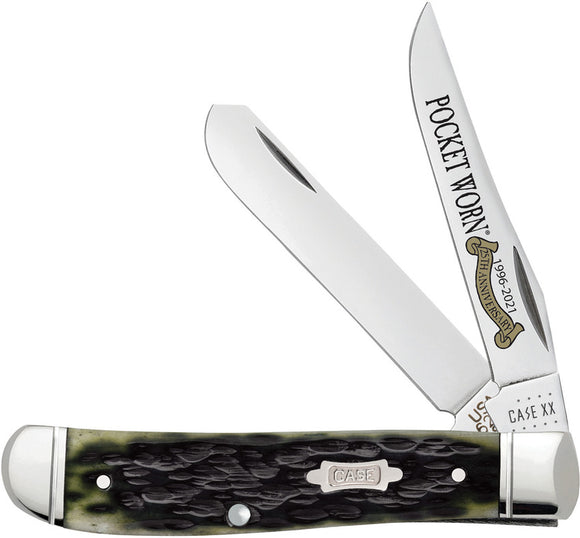 Case Cutlery Pocket Worn 25th Anniversary Mini Trapper Folding Pocket Knife 38194