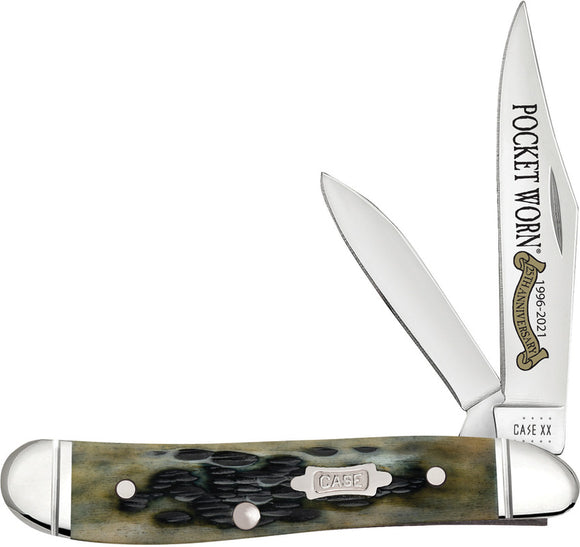 Case Cutlery Peanut 25th Anniversary Pocket Worn Olive 6220ss Folding Pocket Knife 38196