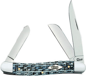 Case Cutlery Stockman White/Black Cfarbon Fiber Folding Pocket Knife 38923