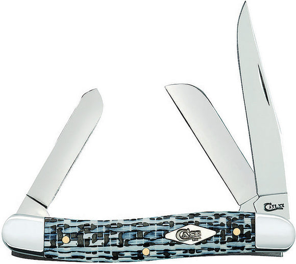 Case Cutlery Stockman White/Black Cfarbon Fiber Folding Pocket Knife 38923