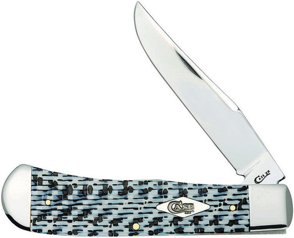 Case Cutlery Backpocket White/Black Carbon Fiber Folding Pocket Knife 38924