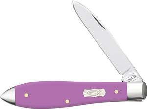 Case Cutlery Teardrop Lilac Ichthus Synthetic Handle Stainless Knife 39165