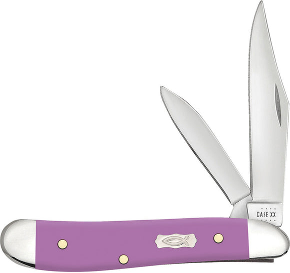Case Cutlery Peanut Lilac Ichthus 4220ss Purple Folding Pocket Knife 39166
