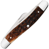 Case Cutlery Medium Stockman Peach Seed Bone Folding Stainless Knife 42651