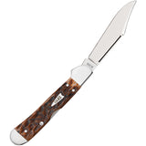 Case Cutlery Mini Copperlock Brown Jigged Bone Folding Stainless Clip Point Pocket Knife 42655