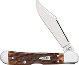 Case Cutlery Mini Copperlock Brown Jigged Bone Folding Stainless Clip Point Pocket Knife 42655