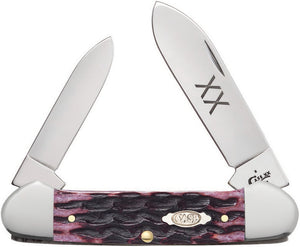 Case XX Heritage Cabernet Jig Bone Handle Stainless Folding Canoe Knife 47523