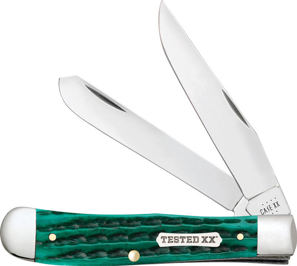 Case Cutlery Trapper Jade Jigged Bone Folding Stainless Pocket Knife 48940