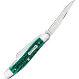 Case Cutlery Medium Stockman Folding Pocket Knife Green Bone Stainless 48943