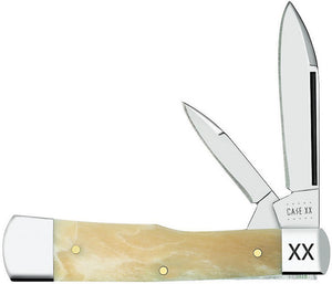 Case Cutlery Gunstock Giraffe Bone Folding Pocket Knife 50495