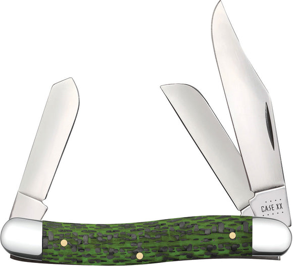 Case Cutlery Stockman Green & Black Weave 10347ss Folding Pocket Knife