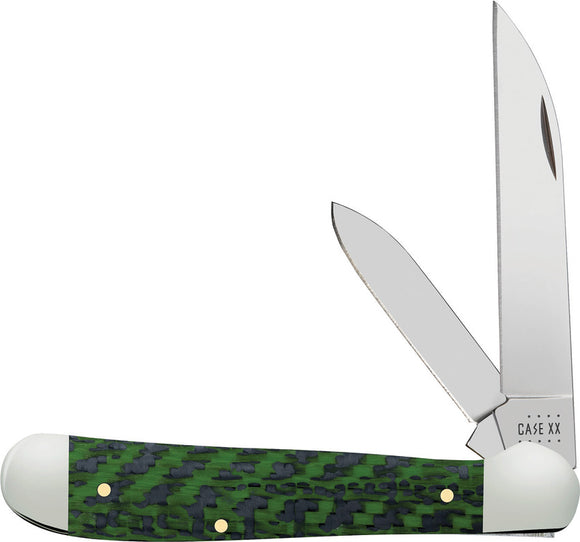Case XX Cutlery Copperhead Green & Black Weave Anniversary Olive Folding Pocket Knife 50713