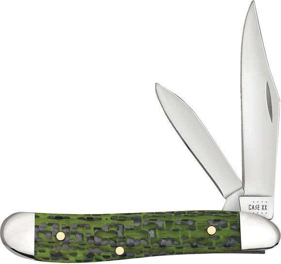Case Cutlery Peanut Green & Black Weave 10220ss Folding Pocket Knife 50714