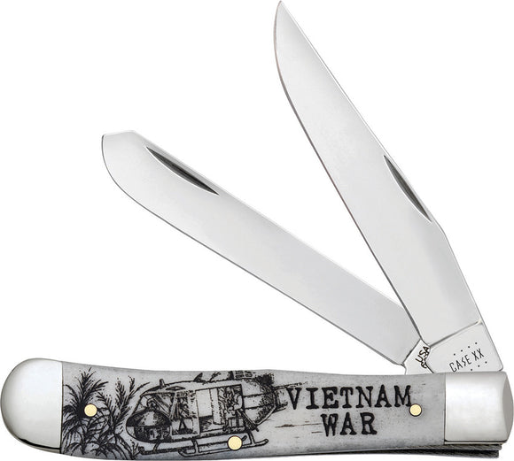 Case Cutlery Vietnam Trapper Nat Bone Folding Pocket Knife 50952