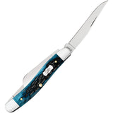 Case Cutlery Stockman Mediterranean Blue Bone Folding Steel Pocket Knife 51851