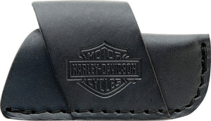 Case Side Draw Leather Knife Sheath Harley Davidson Black Med LG 3 3/4" - 52100