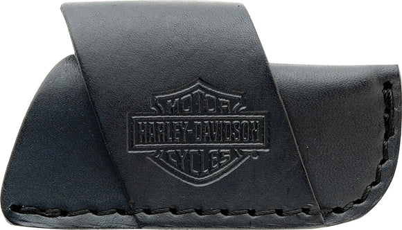 Case Side Draw Leather Knife Sheath Harley Davidson Black Med LG 3 3/4