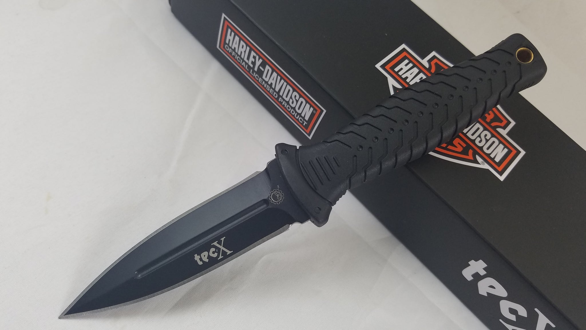 Case Cutlery Harley Davidson Tec X Black Handle Fixed Dagger Blade