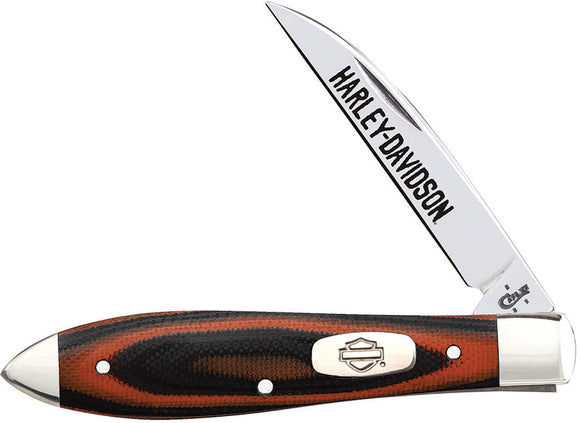 Case Cutlery Harley Davidson Teardrop Black & Orange Folding Pocket Knife 52169