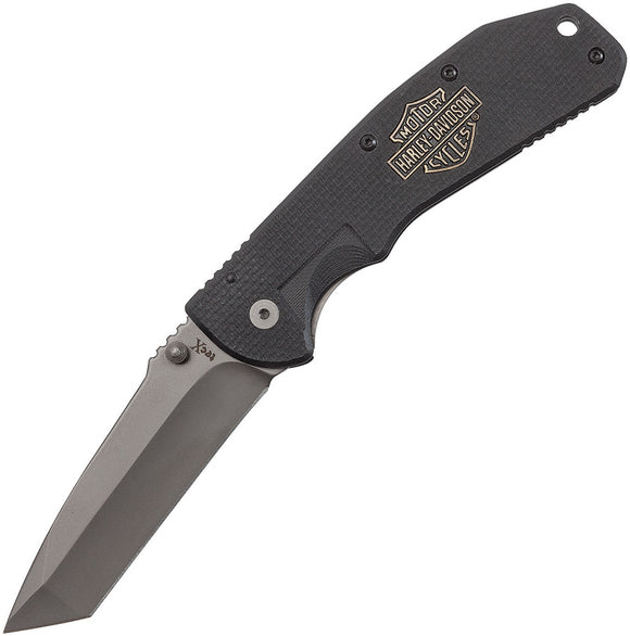 Case Cutlery Harley TecX A/O Black Titanium Folding Pocket Knife 52180