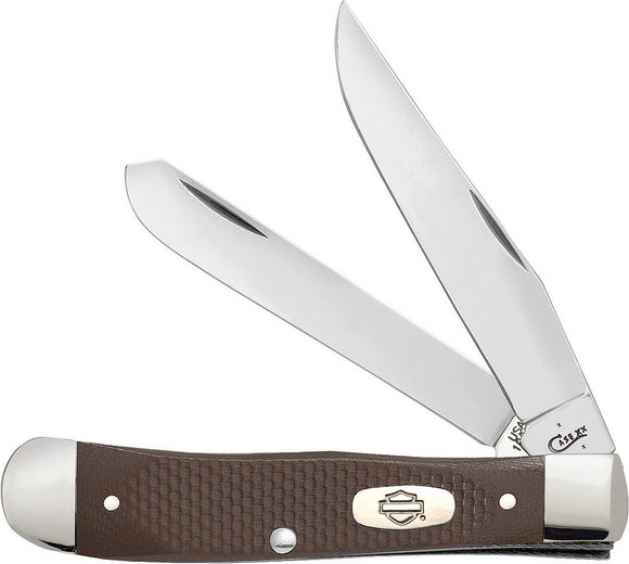 Case Cutlery Harley Trapper Earth Brown Folding Pocket Knife 52198