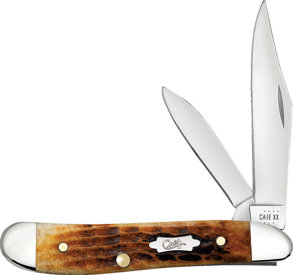 Case Cutlery Rogers Corn Cob Pocket Knife Slip-Joint Brown Bone Stainless 52828
