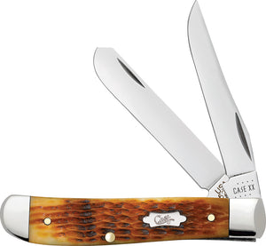 Case Cutlery Rogers Corn Cob Mini Trapper Pocket Knife Folding Stainless 52830