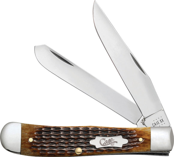 Case Cutlery Trapper Antique Bone Rogers Corn Cob Folding Stainless Pocket Knife 52832