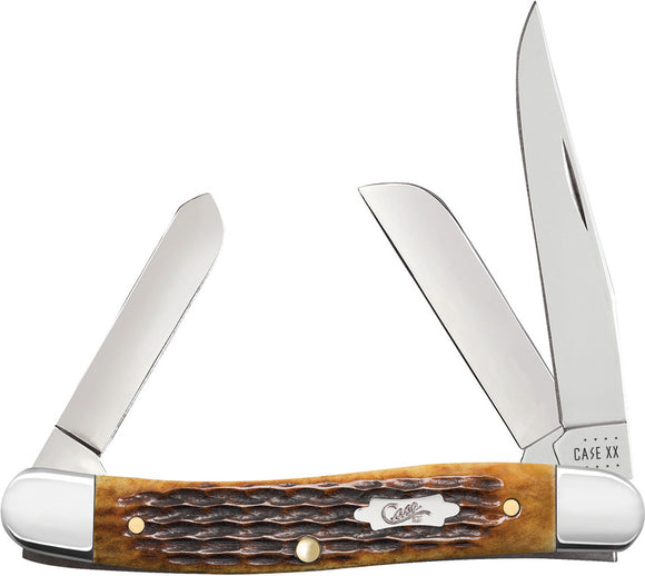 Case Cutlery Stockman Antique Bone Rogers Bone Handle Clip Point Knife 52834