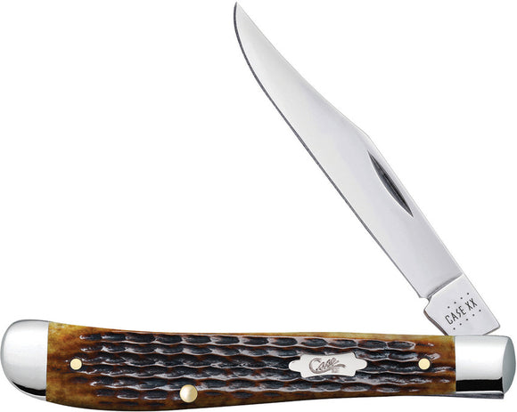 Case Cutlery Slimline Trapper Antique Roger Bone Handle Clip Point Knife 52839