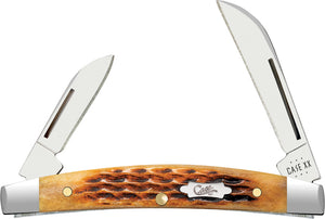 Case Cutlery Small Congress Antique Jigged Bone Folding Stainless Pocket Knife 52851