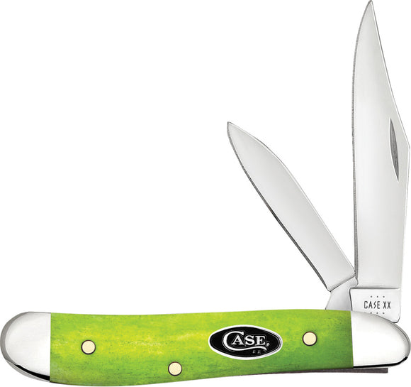 Case Cutlery Peanut Green Apple Bone Folding Stainless Pocket Knife 53033