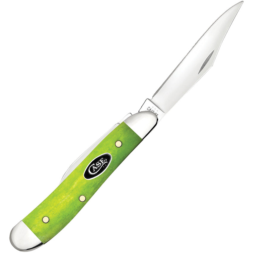 Case Cutlery Peanut Green Apple Bone Folding Stainless Pocket