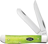 Case Cutlery Mini Trapper Green Apple Bone Folding Stainless Pocket Knife 53034