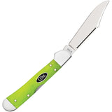 Case Cutlery Mini Copperlock Green Apple Bone Folding Stainless Knife 53036