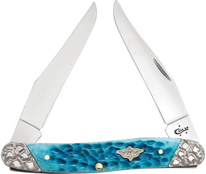 Case XX Muskrat Standard Jigged Caribbean Blue Bone Pocket Knife - 53239