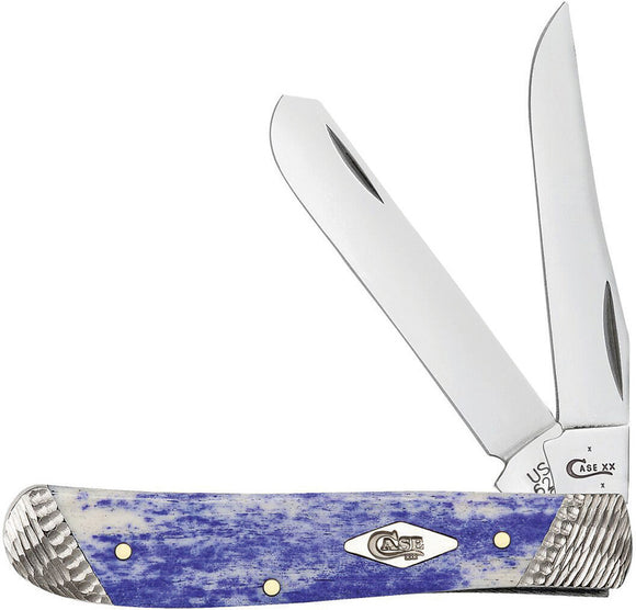 Case XX Mini Trapper Ultra Violet Bone Handle Stainless Folding Knife 53243