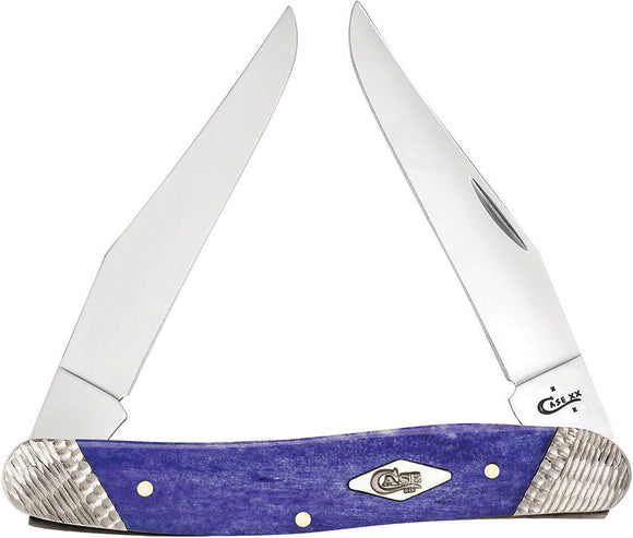 Case XX Ultra Violet Smooth Bone Muskrat Stainless Folding Pocket Knife 53247