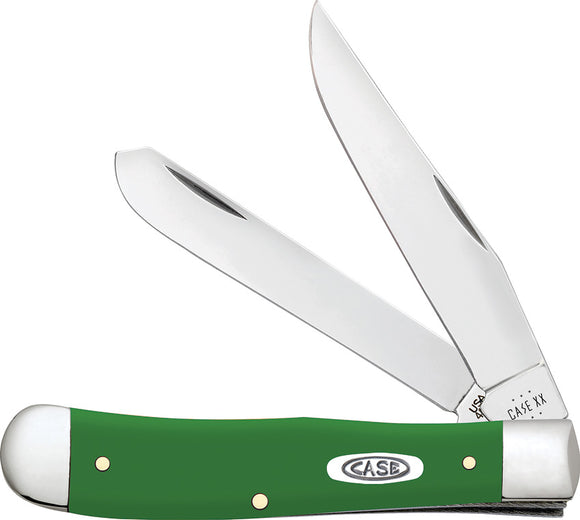 Case Cutlery Trapper Green Synthetic Folding Stainless Steel Pocket Knife 53390