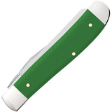 Case Cutlery Mini Trapper Green Smooth Synthetic Folding Stainless 2 Blade Pocket Knife 53391