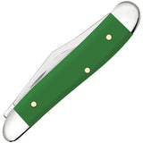 Case Cutlery Peanut Green Smooth Synthetic Folding Stainless 2 Blade Pocket Knife 53393