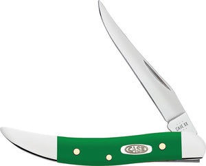 Case Cutlery Small Toothpick Green Smooth Synthetic Folding Stainless Pocket Knife 53394