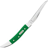 Case Cutlery Small Toothpick Green Smooth Synthetic Folding Stainless Pocket Knife 53394