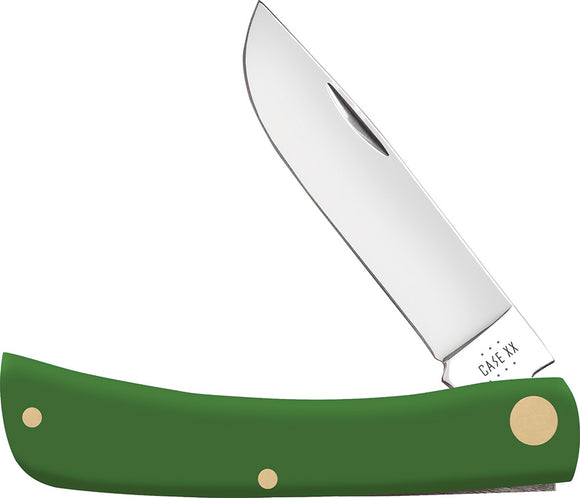 Case Cutlery Sod Buster Jr Green Smooth Synthetic Folding Stainless Steel Pocket Knife 53395