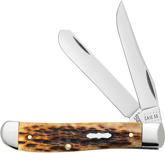 Case Cutlery Mini Trapper Antique Peach Folding Pocket Knife 55226