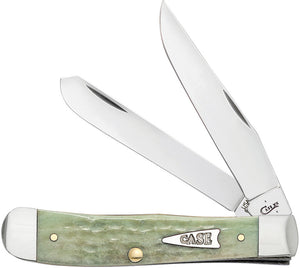 CASE XX Knives Jig Mint Green Bone Handle Trapper Knife - 55400