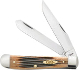 Case Cutlery XX Winterbottom BLK Cherry Bone Trapper Folding Pocket Knife 57610
